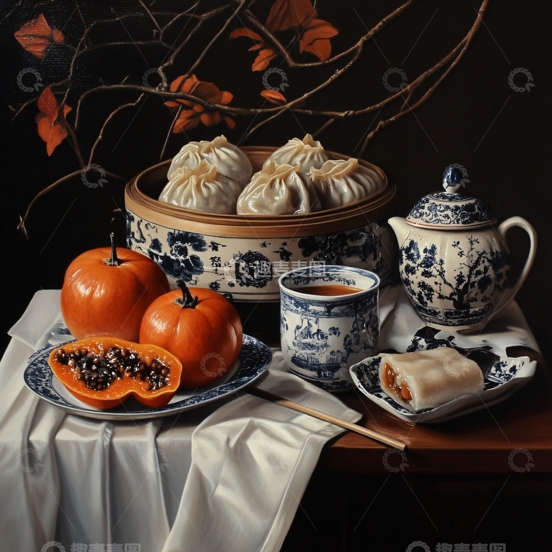 高清大图下载【趣麦麦图】蟹黄包配图2