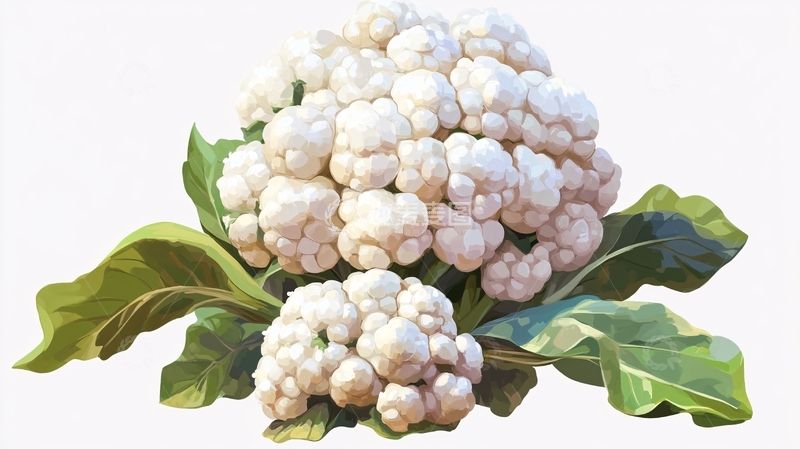高清大图下载【趣麦麦图】花椰菜插画