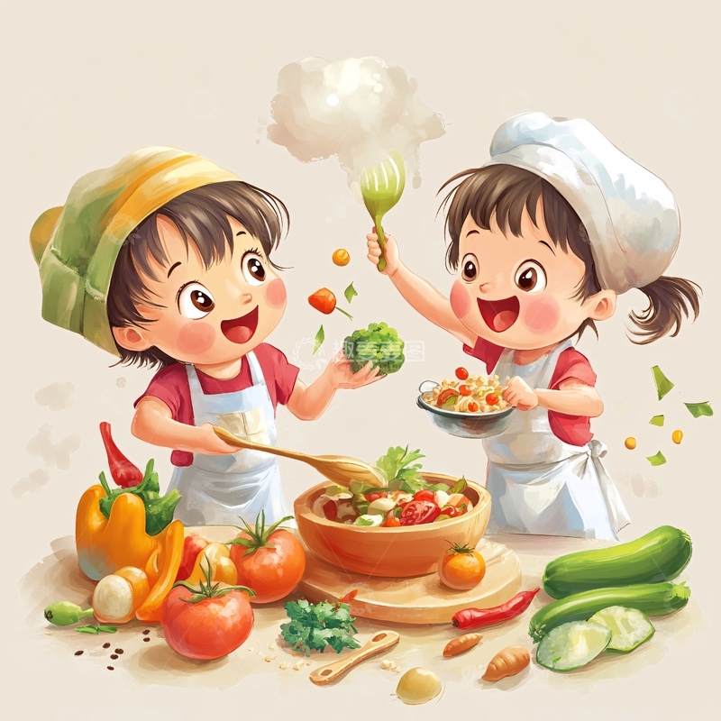 高清大图下载【趣麦麦图】小厨师动漫素材