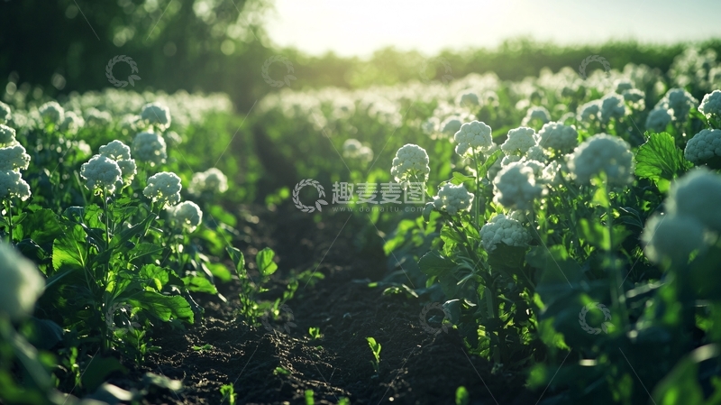 高清大图下载【趣麦麦图】一片片棉花田