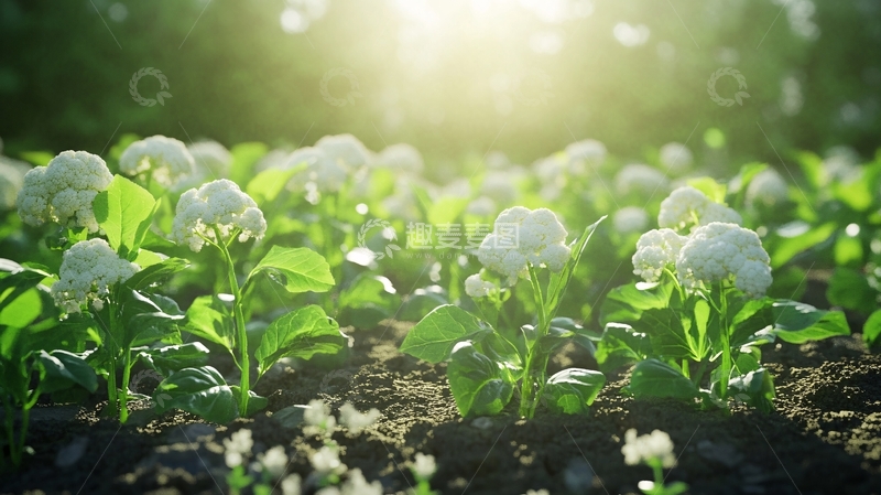 高清大图下载【趣麦麦图】阳光照耀下的绣球花1