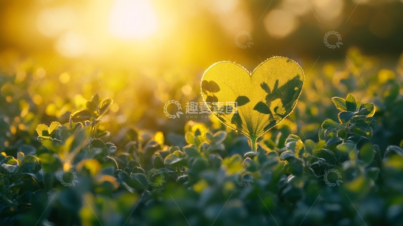 高清大图下载【趣麦麦图】金色阳光绿色植物2