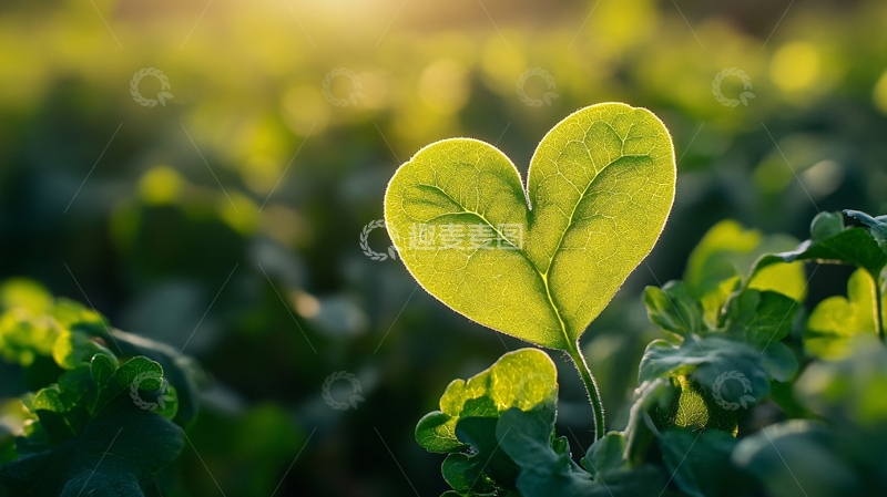 高清大图下载【趣麦麦图】爱心植物