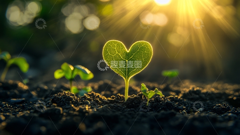 高清大图下载【趣麦麦图】阳光下的小苗33