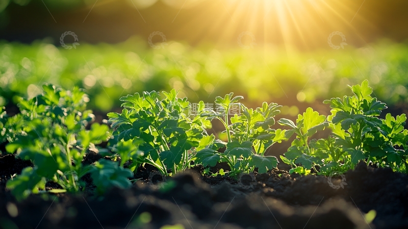 高清大图下载【趣麦麦图】阳光下的香菜10