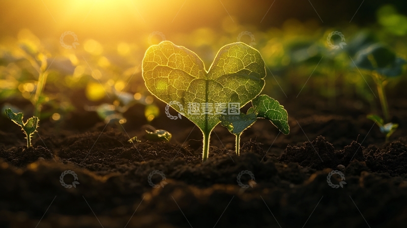 高清大图下载【趣麦麦图】阳光下的小苗32