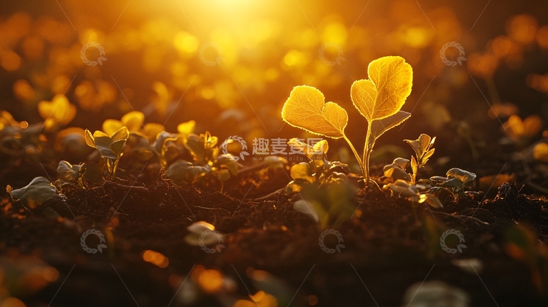 高清大图下载【趣麦麦图】阳光下的小苗28