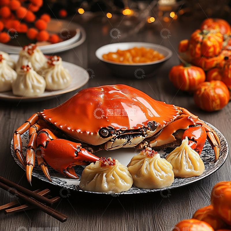 高清大图下载【趣麦麦图】醉蟹主图1