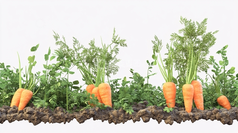 高清大图下载【趣麦麦图】胡萝卜生长1