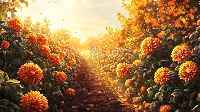 高清大图下载【趣麦麦图】唯美梦幻花田场景66