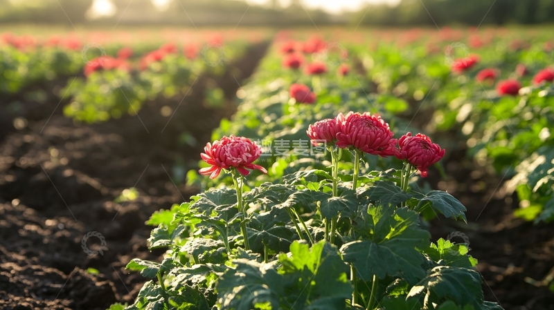 高清大图下载【趣麦麦图】百日菊花田