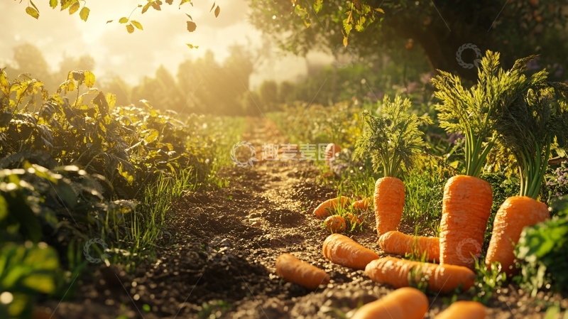 高清大图下载【趣麦麦图】胡萝卜地广告图2
