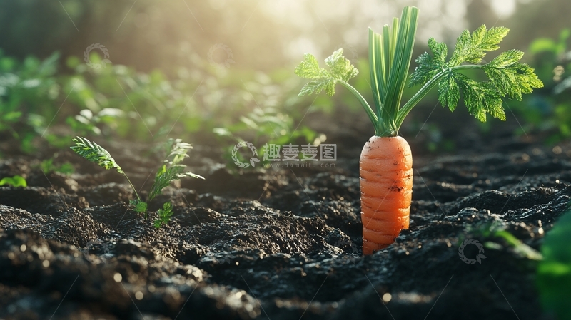 高清大图下载【趣麦麦图】胡萝卜生长4