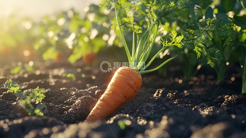 高清大图下载【趣麦麦图】胡萝卜生长3