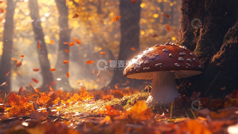 高清大图下载【趣麦麦图】唯美森林野生菌12