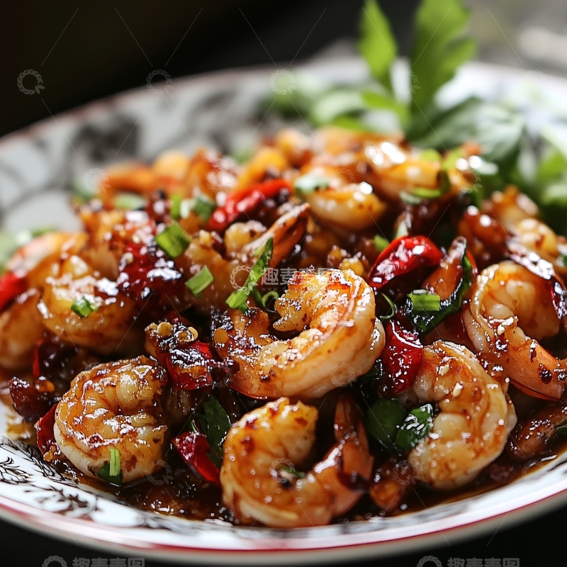 高清大图下载【趣麦麦图】豉汁虾仁1