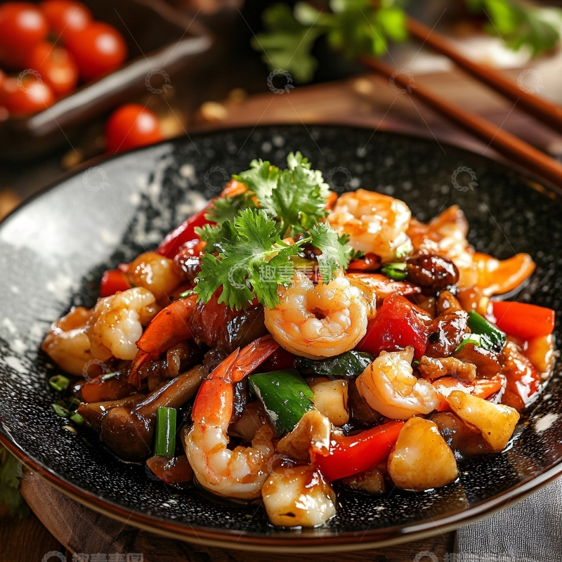高清大图下载【趣麦麦图】豉汁虾仁