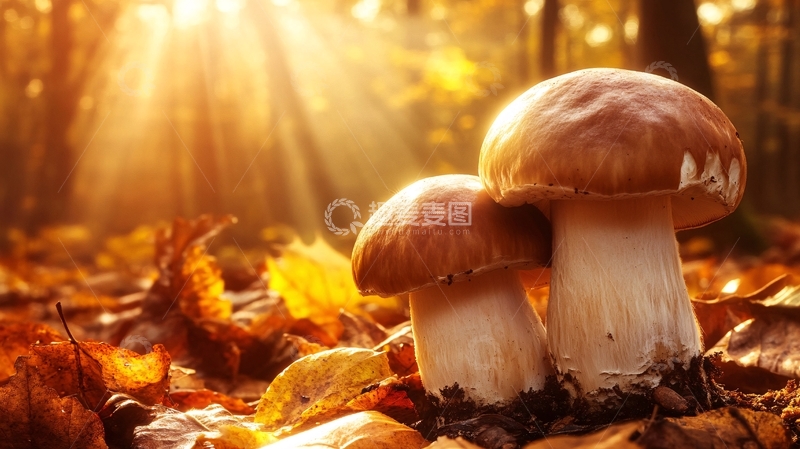 高清大图下载【趣麦麦图】唯美森林野生菌15