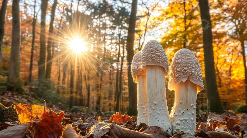 高清大图下载【趣麦麦图】蘑菇秋景