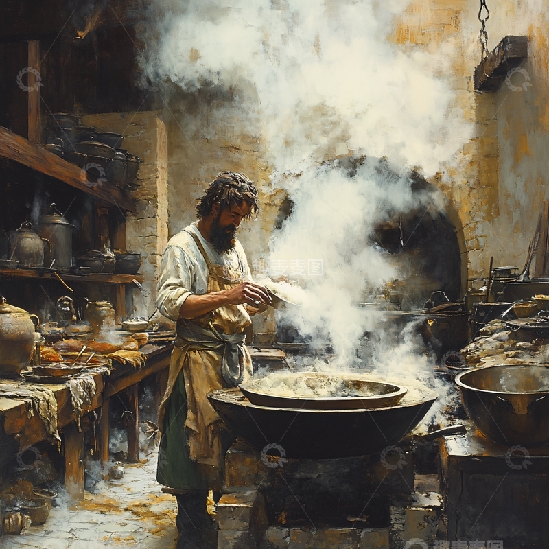 高清大图下载【趣麦麦图】土灶台农村生活场景