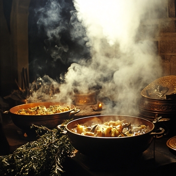 热气腾腾的菜肴2