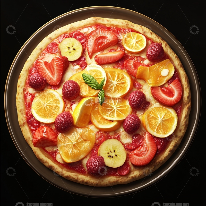 高清大图下载【趣麦麦图】水果披萨面食面点