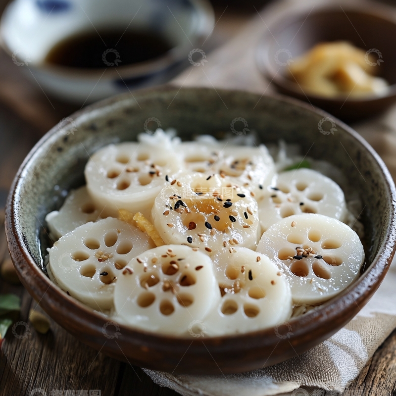 高清大图下载【趣麦麦图】莲藕米糕小点心