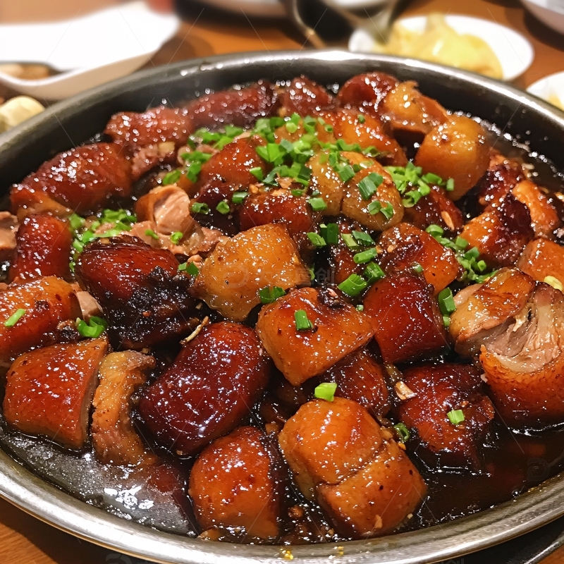 高清大图下载【趣麦麦图】招牌砂窝红烧肉