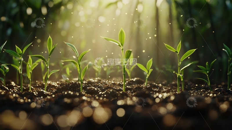 高清大图下载【趣麦麦图】阳光下的小苗40