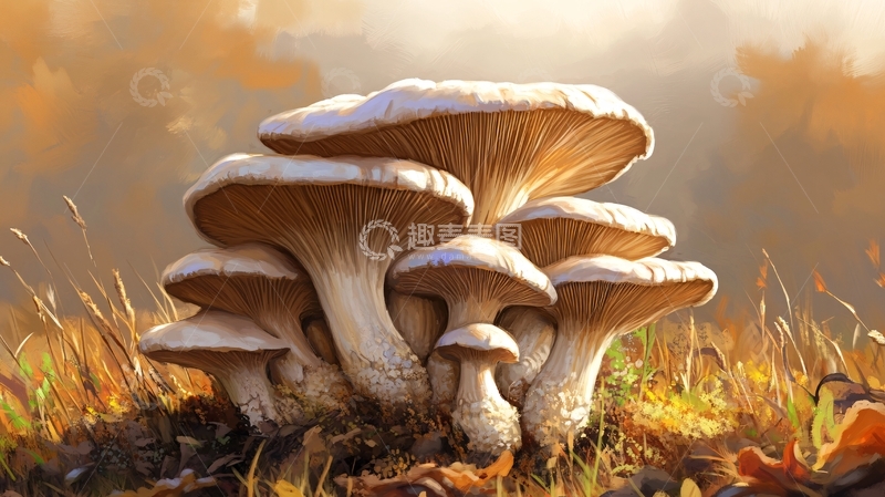 高清大图下载【趣麦麦图】菌菇插画设计1