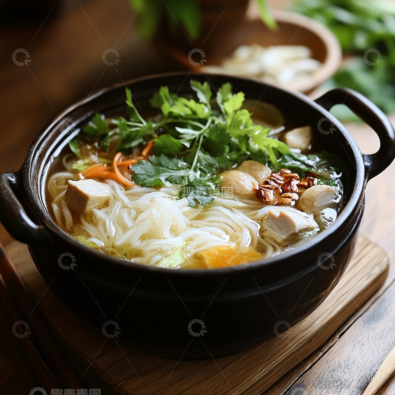 高清大图下载【趣麦麦图】米线节砂锅