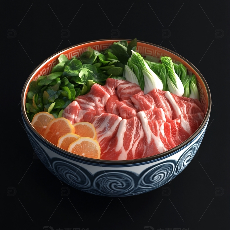 高清大图下载【趣麦麦图】手绘寿喜锅