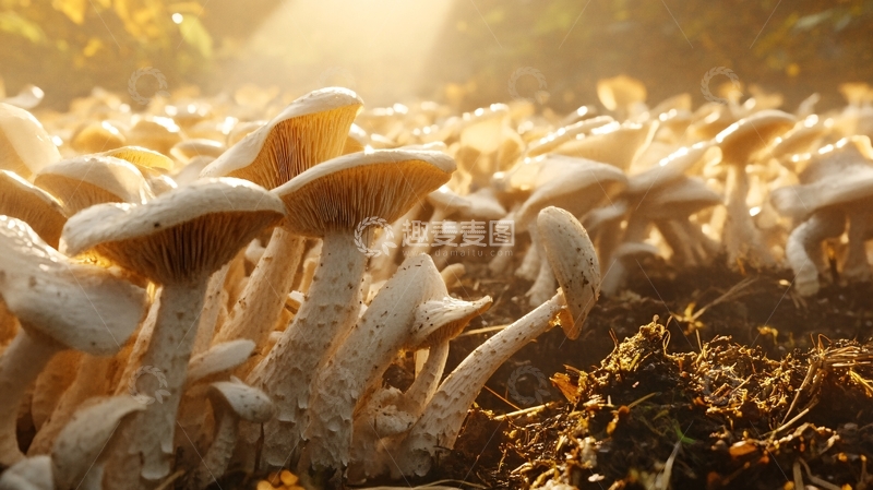 高清大图下载【趣麦麦图】逆光菌菇
