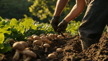 农民正在挖土豆