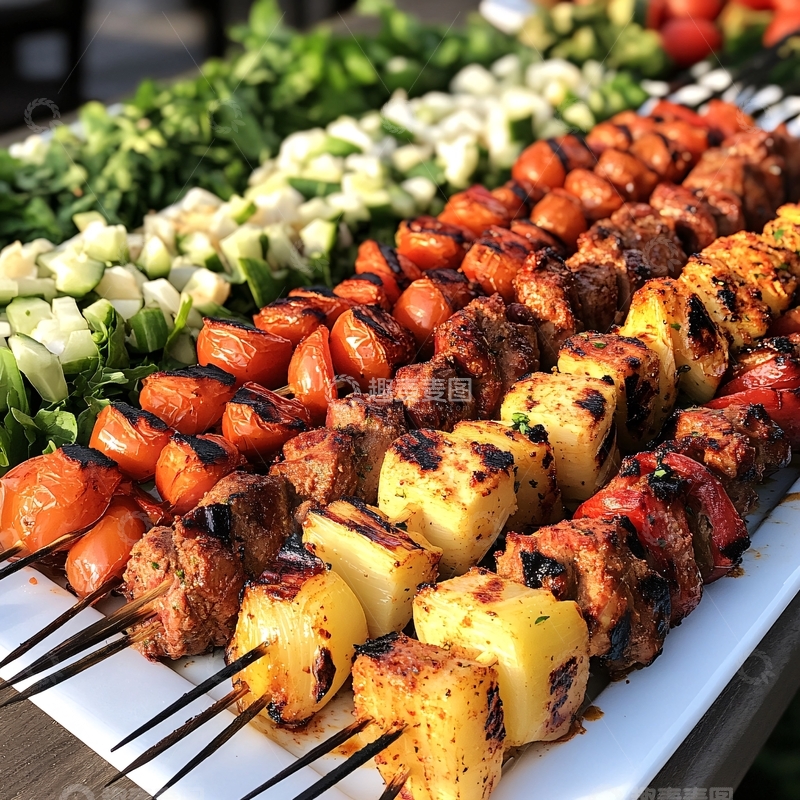 高清大图下载【趣麦麦图】一桌烤串