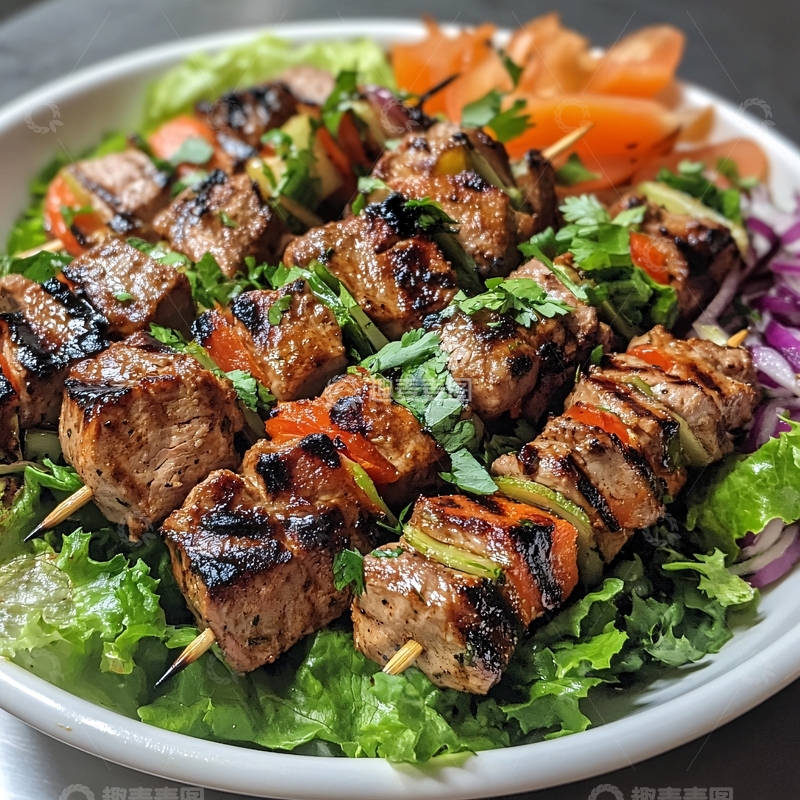 高清大图下载【趣麦麦图】低脂肉串