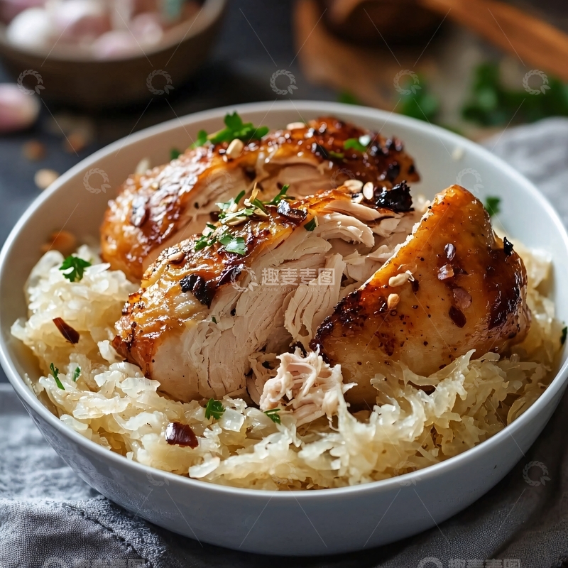 高清大图下载【趣麦麦图】一碗鸡肉照烧
