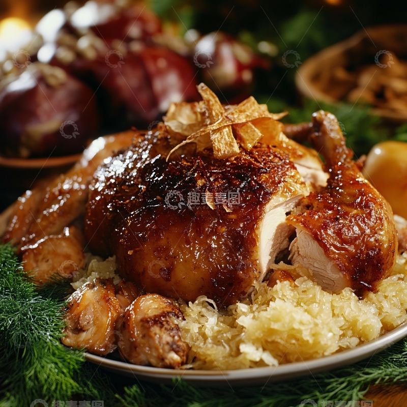 高清大图下载【趣麦麦图】烤鸡主图