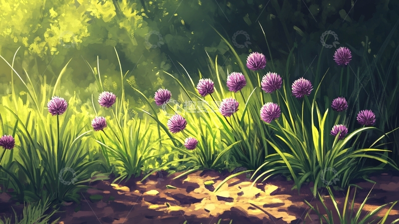 高清大图下载【趣麦麦图】插图配图石蒜绿草地1