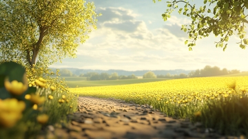 唯美花田场景15