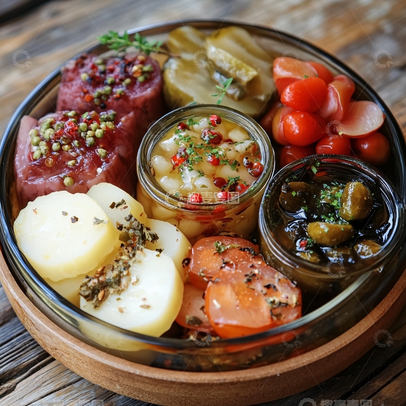 高清大图下载【趣麦麦图】-俄式腌菜拼盘