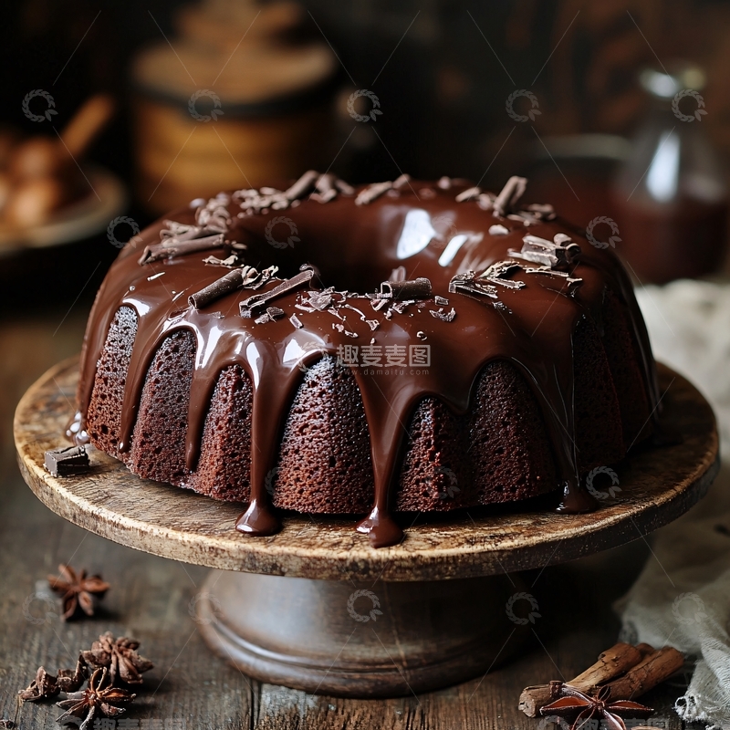高清大图下载【趣麦麦图】巧克力爆浆蛋糕