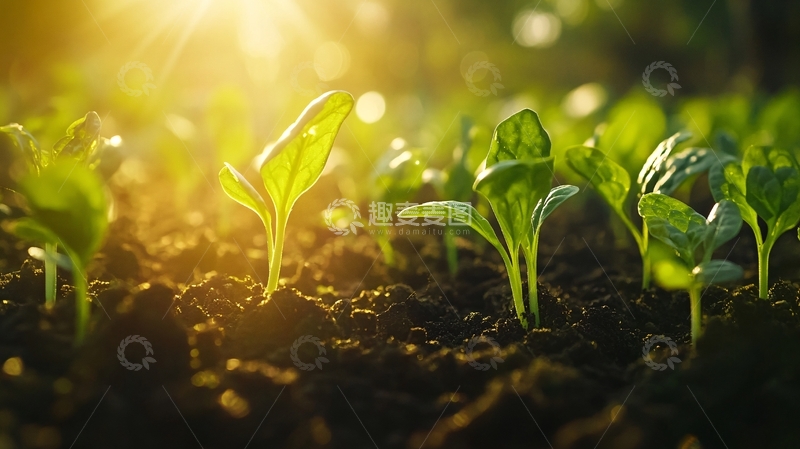 高清大图下载【趣麦麦图】阳光下的小苗46