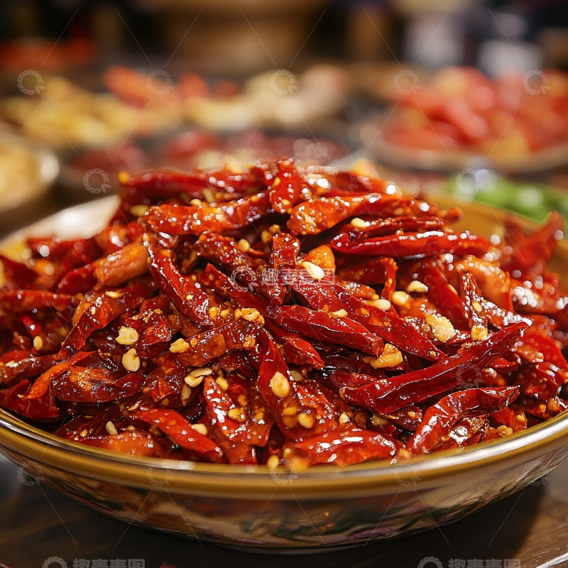 高清大图下载【趣麦麦图】红椒辣子鸡