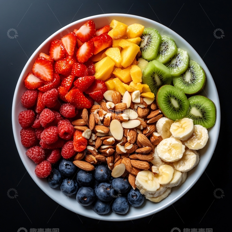 高清大图下载【趣麦麦图】水果捞小料坚果