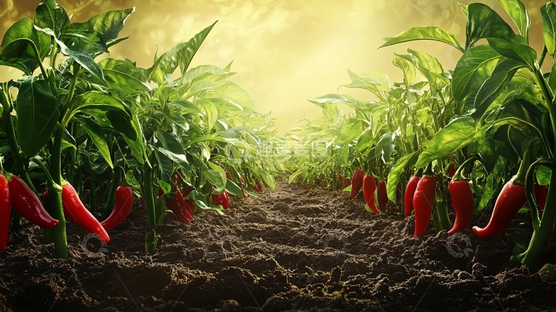 高清大图下载【趣麦麦图】辣椒地素材下载2