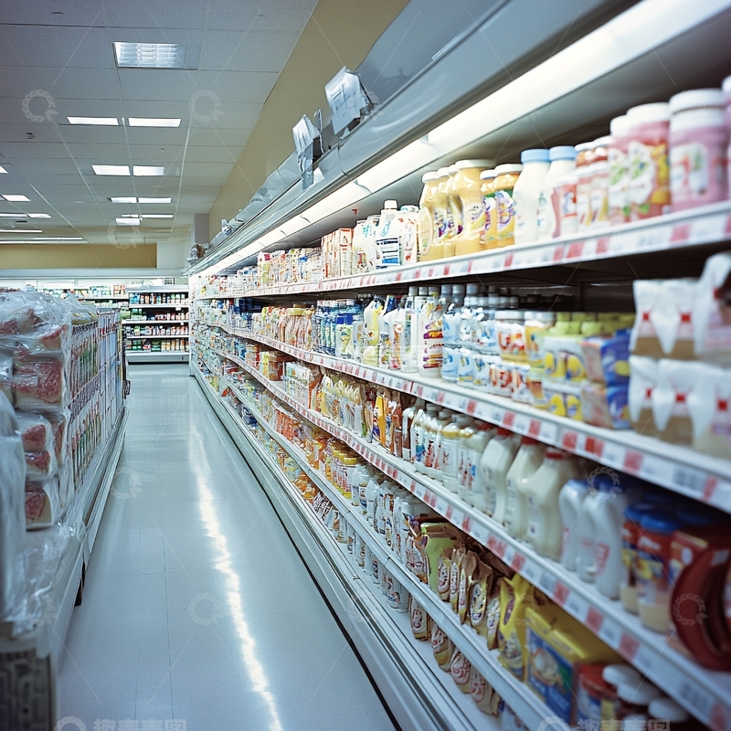 高清大图下载【趣麦麦图】-超市乳制品区