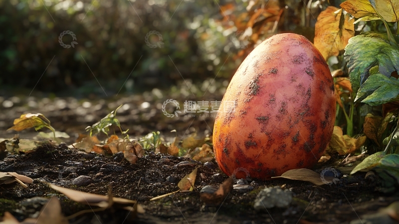 高清大图下载【趣麦麦图】长在地上的南瓜3