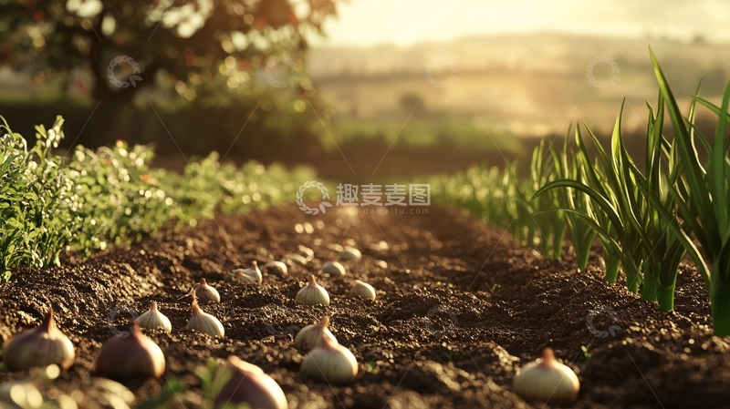 高清大图下载【趣麦麦图】洋葱植株田园风光6