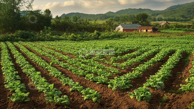 高清大图下载【趣麦麦图】农家菜地农民农村